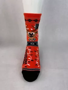 Philadelphia Flyers Ugly Christmas Sweater Reindeer Crew Socks Medium Orange - Picture 1 of 2