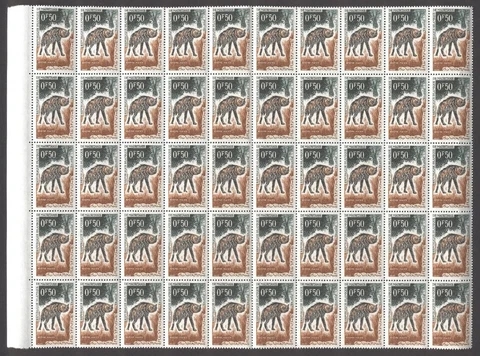 Fauna D81 Hyena Wild Animals Sheet 1963 Mauritania Cover