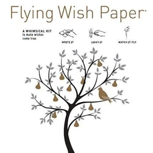 PEAR TREE, Flying Wish Paper, Write it Light It & Watch It Fly, Mini Kit 5" x 5" - Picture 1 of 6