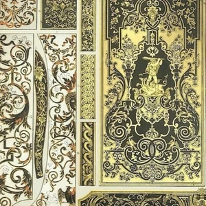 designs 17th & 18th Century ornamental motifs Lithograph Print by Racinet 1871 - Picture 1 of 2