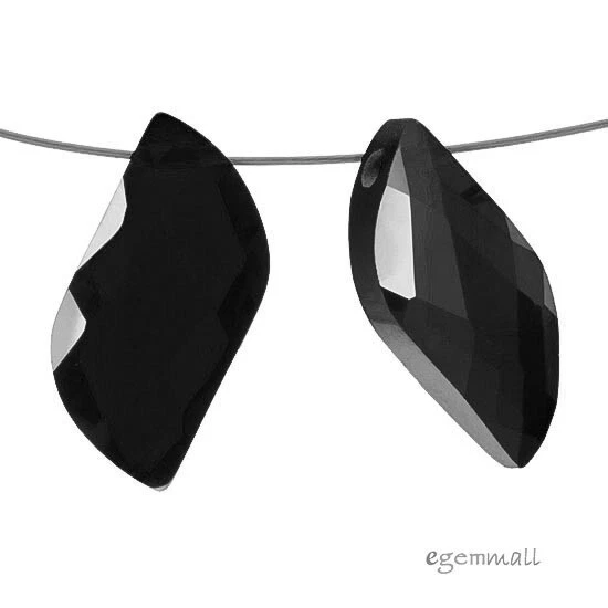 VENTA 6 cuentas colgantes onduladas facetadas de circonita cúbica 9 mm x 19 mm (0,75") Foto 1 de 1