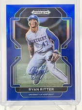 2022 Prizm Draft Picks Baseball Base Auto Blue #PDP116 Ryan Ritter /99