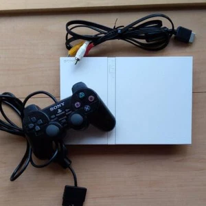 PS2 Slim Console System Ceramic White Controller SCPH-75000 Playstation 2 SONY  - Picture 1 of 12