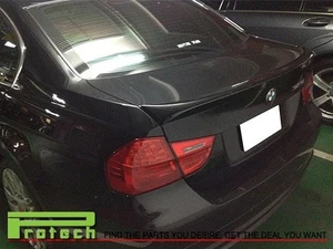 OE Style Paint 668 Black Trunk Lip Spoiler Fit E90 323i 325i 328i 330i 335i 4Dr - Picture 1 of 2