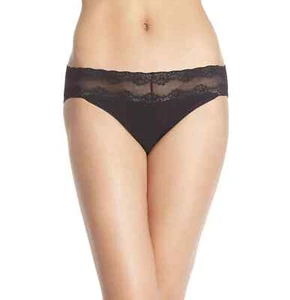 Natori Bliss Perfection Black Lace V Kini Underwear Women’s One Size L99851 - Picture 1 of 3
