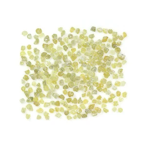 Natural Loose Rough Cut Diamond 100 PCS Lot Yellow Color Uncut Drilled Bead Q78 - Picture 1 of 10