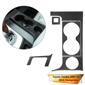 Carbon Fiber Gear Shifter Console Panel Cover Trim For Toyota Tundra 2007-2013 - Picture 1 of 11