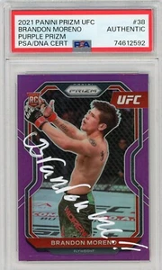 Prizm UFC 2021 Brandon Moreno RC púrpura #/149 en tarjeta automática PSA ITP certificado de autenticidad sello completo - Imagen 1 de 3