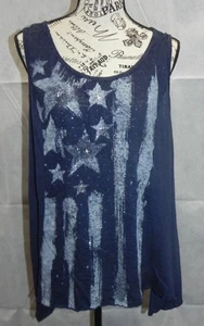 GW - Ms. American Flag Graphic Tank To from Style & Co. - Blue - Sz L - Picture 1 of 1