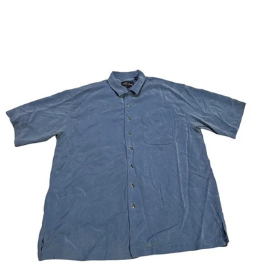 Camisa casual azul manga curta masculina Lucchese Classics - Imagem 1 de 4