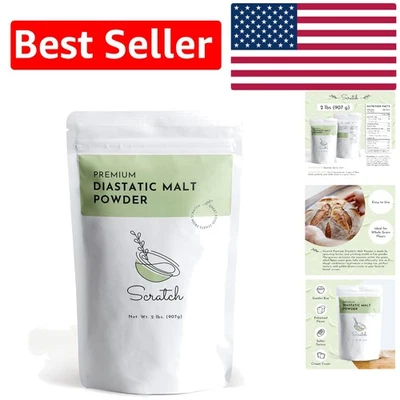 Polvo de malta de cebada seca de 2 lb - Acondicionador de masa perfecto para hornear consistentemente Foto 1 de 4