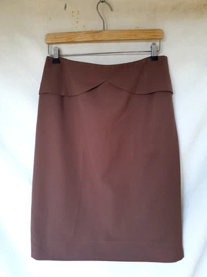 Falda Burberrys Vintage Mujer US 12 Marrón Forrada a Lápiz Hecha en España EU 44 Foto 1 de 4