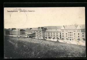Ansichtskarte Saarbrücken, Blick auf die Infanterie Kaserne 1910 - Picture 1 of 2