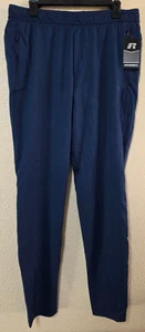 Russell Men's Blue Jogger Slim Knit Sweatpants Zipper Pockets Size L (36-38) NEW - Picture 1 of 6