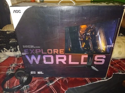 AOC C24G1A 24" 165Hz Curved 1500R Full HD W-LED Frameless Gaming Monitor - Image 1 of 4