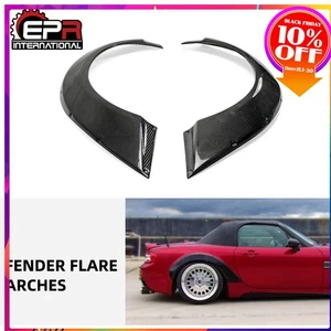 Piezas de arco de rueda con aleta de guardabarros trasero de fibra de carbono 2 piezas para Mazda MX5 NC Miata - Imagen 1 de 10