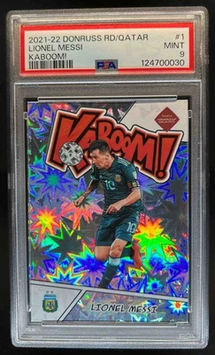 2021 Donruss Lionel Messi Kaboom SSP #1 Argentina PSA 9 - Image 1 of 2