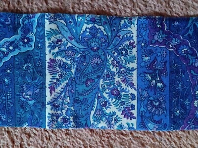 Vintage irregular shaped remnant of PAISLEY Liberty  VARUNA WOOL fabric  - Image 1 of 4