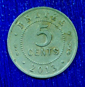 WORLD COIN SALE--2013 BELIZE 5 CENT-ALUMINIUM COMPOSITION COIN--KM# 34.a - Picture 1 of 3