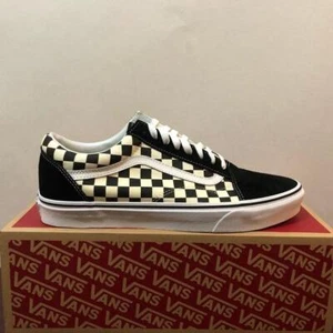 Vans Men's UA Old Skool Sneakers, Primary Check Black/White, 9.5 Medium US - Picture 1 of 1