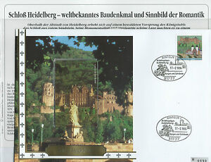 O 1726 12.96 Schloß Heidelberg / Clemens Brentano 700 Ex !! - Burgen TK-Brief 22