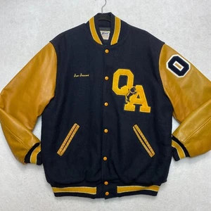 Chaqueta Universitaria NEFF De Colección Para Hombre XL Azul Marino/Dorado Letterman’s Queen Of Anne Lions - Imagen 1 de 14