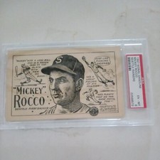 1947 Signal Gasoline Mickey Rocco PSA 6 Graded Card PCL Seattle Rainiers EX-MT