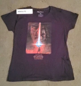 Absolute Cult Star Wars The Last Jedi Poster Womens Black T-Shirt Size XL - NEW - Picture 1 of 5