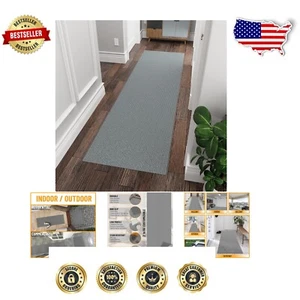 Customizable 2'7" x 8' Stain Resistant Runner Rug for Indoor and Outdoor Use - Picture 1 of 11