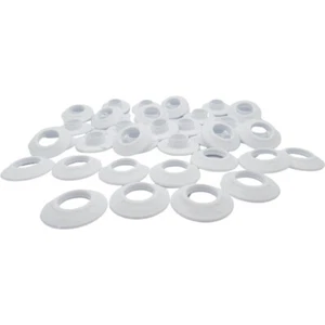 20 ojales a presión de plástico blanco de 12 mm, sellados para lona y hojas de base - Imagen 1 de 10