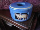 STUDIO POTTERY BOWL WITH COW DECORATION TEAPOT WARMER.