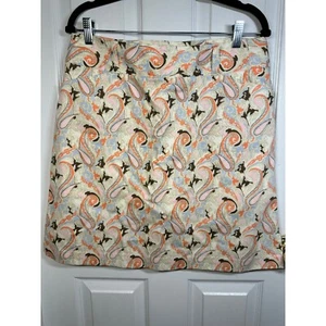 Bobby Jones Paisley Print Skort Skirt A-Line Career Casual Golf Size 10 - Picture 1 of 7