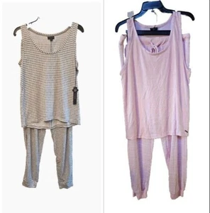 ¡NUEVO CON ETIQUETAS! TAHARI PJ Set, Tahari Tank & Jogger PJ Set, Super Suave - Imagen 1 de 48