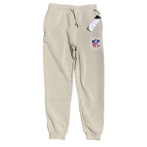 New $70 NFL Logo Dropped Crotch Slim Fit Sand Polyester Joggers BOY L(14/16) - Picture 1 of 9