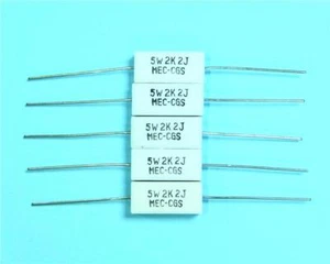 4x TE Connectivity Axial Keramik 5W Leistungswiderstandsbereich, Wert wählbar ±5% - Bild 1 von 1