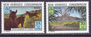 New Hebrides British 1973 SC 177-178 MH Set Tanna Island - Picture 1 of 2