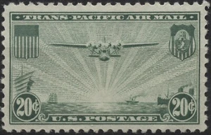 USA 1937 #C21 20c green Trans Pacific airmail MH - Bild 1 von 2