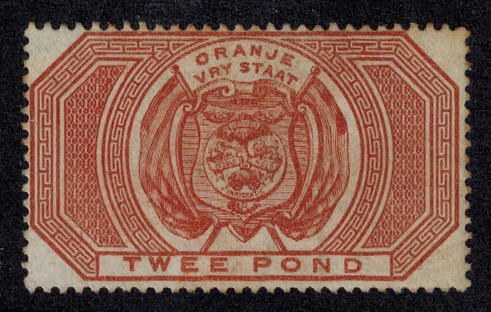 Orange Free State Postal Fiscals 1882-90 SG F14 L1 Red Brown MOG GEM CV L175++ - Image 1 of 1