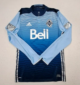 Vancouver Whitecaps Adidas Jersey Men Medium Blue Long Sleeve Top Soccer 2016 - Picture 1 of 19