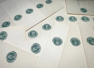 Tarjeta postal de 10 centavos 1911 verde respuesta de Estados Unidos sin usar George & Martha Washington - Imagen 1 de 9