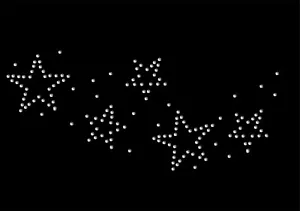 STAR LACE AB iron-on RHINESTONE CRYSTAL diamante bead TRANSFER craft applique - Picture 1 of 1