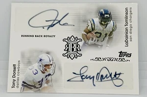 2007 Topps LaDainian Tomlinson Tony Dorsett DUAL Auto /25 RBR Chargers Cowboys - Picture 1 of 4