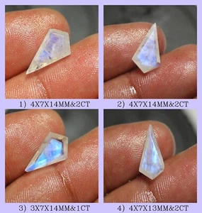 Natural Rainbow Moonstone Loose Faceted Designer Gemstone From India - Picture 1 of 22