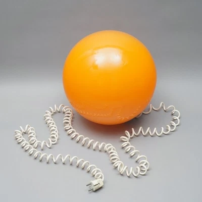 Boule De Lumière Orange Des Années 70 À Poser Guzzini Époque 1.Z - Photo 1/4