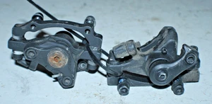 Mechanical Disc Brake Caliper Set Black 74mm Post/Flat Mount Fast USA Shipper :) - Picture 1 of 13