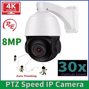 4K 8MP PoE Auto Tracking Audio 30x Optical Zoom SD Card Slot PTZ IP Camera Camhi - Picture 1 of 5