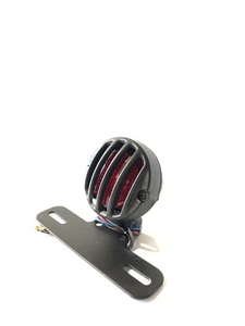 Rücklicht Mit Gitter Und Nummernschildhalter Schwarz Ø 75mm - Bild 1 von 3