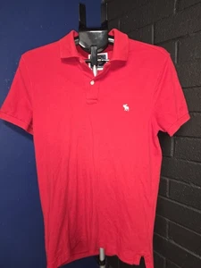 Abercrombie & Fitch Strecth Poloshirt Rot Herren Small Embroidered Logo - Bild 1 von 4