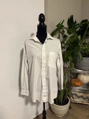 Camisa de vestir blanca vintage Christian Dior Monsieur La Chemise hecha en EE. UU. 15,5x33 Foto 1 de 4