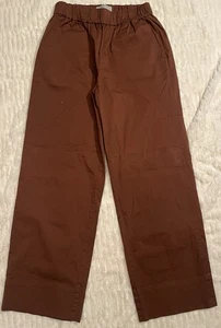 NWOT Everlane Easy Pants, Organic Cotton, Elastic Waist, Pockets, Cocoa Brown, 6 - Picture 1 of 8